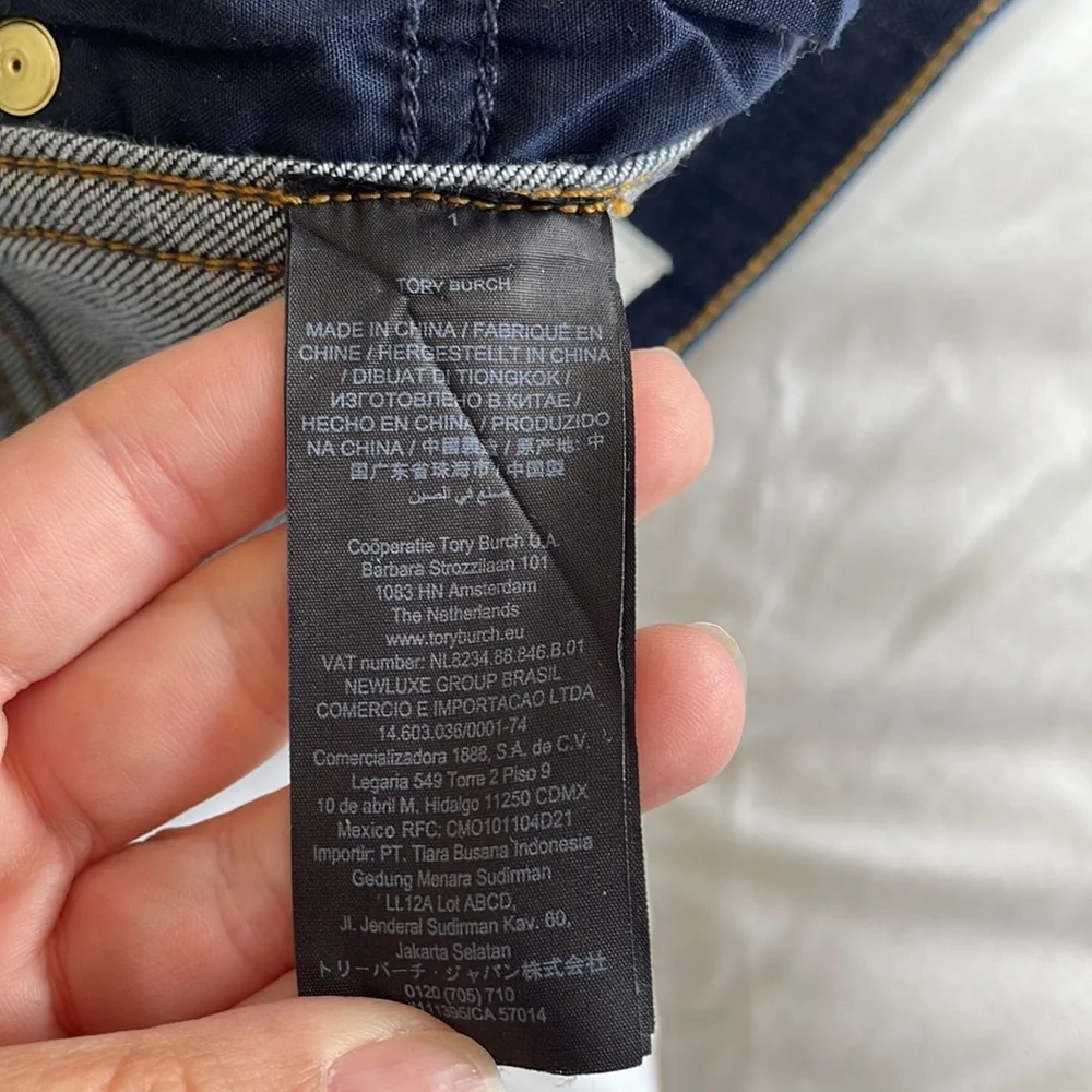 Tory Burch | Dark Denim | Classic Straight Ankle Jeans | NWOT condition - Picture 9 of 13